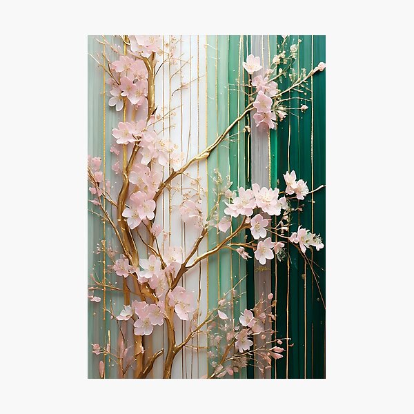 Item preview, Blooming Cherry Blossoms Wall Art designed and sold by Lee Hiller Designs.