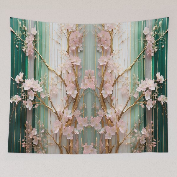 Item preview, Blooming Cherry Blossoms Wall Art designed and sold by Lee Hiller Designs.