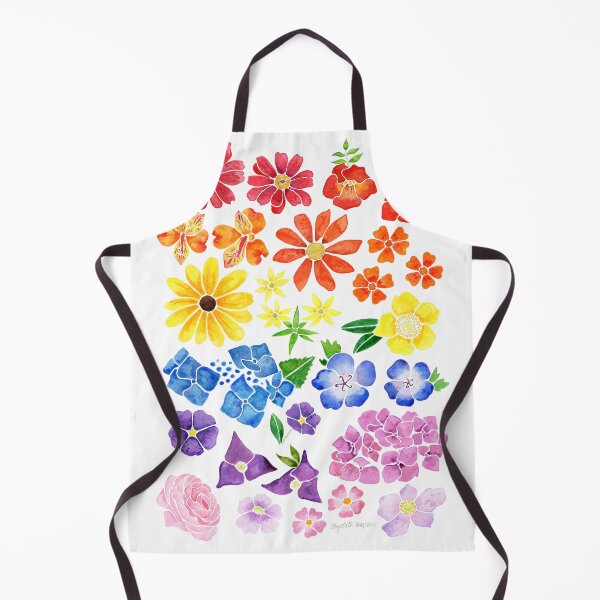 Item preview, Rainbow Ombre Watercolor Flowers designed and sold by Elizabeth Weglein.