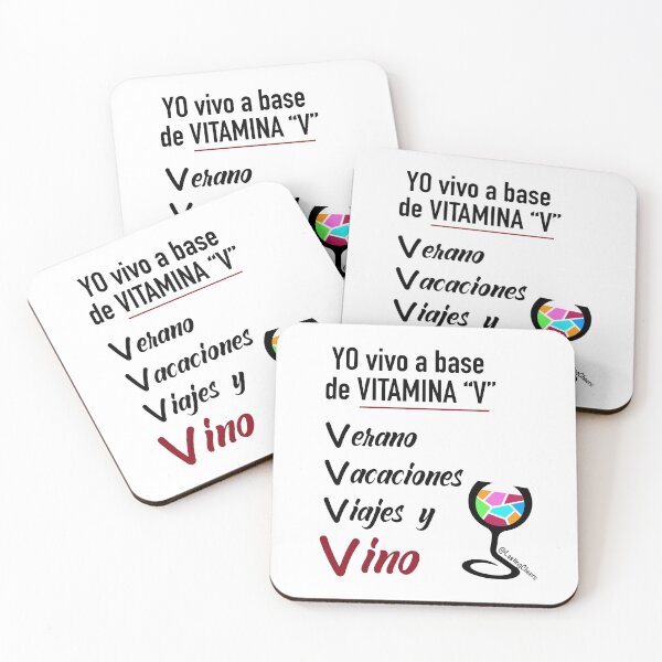 Item preview, Yo vivo a base de vitamina V - Verano,Vacaciones,Viajes y VINO (Color) designed and sold by Lasting Cheers .