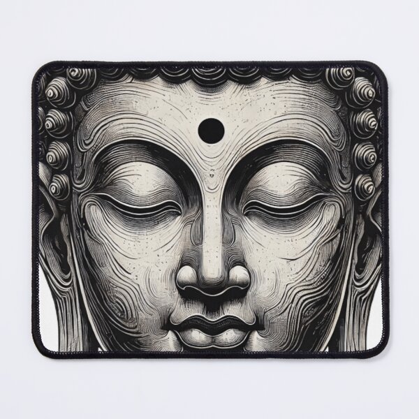 Item preview, Buddha's Face Ink Art designed and sold by Mackoi.