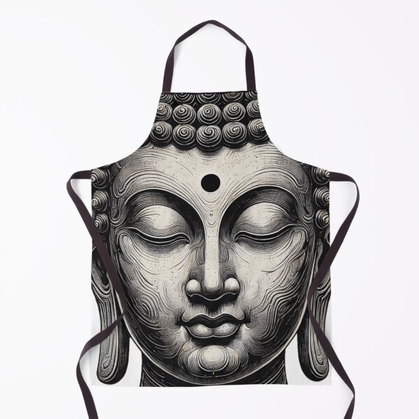 Item preview, Buddha's Face Ink Art designed and sold by Mackoi.