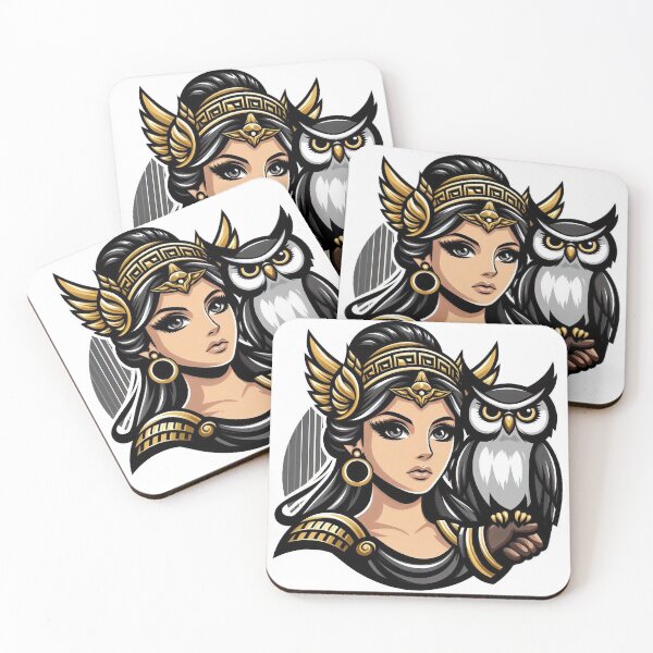 Item preview, Athena & the Owl – Urban Cartoon Mythology designed and sold by Roberta Calabrese.