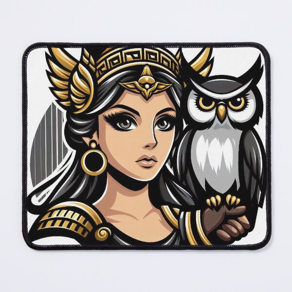 Item preview, Athena & the Owl – Urban Cartoon Mythology designed and sold by Roberta Calabrese.