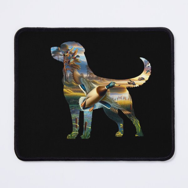 Item preview, Labrador Retriever Silhouette with Flying Mallards and Wood Ducks designed and sold by LifeCrush.