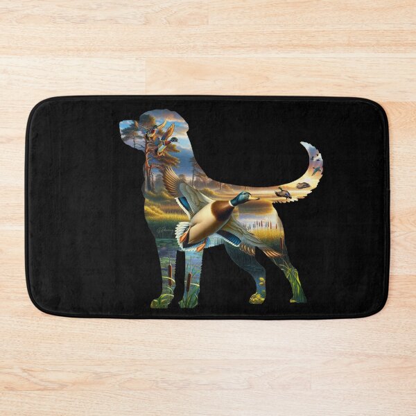 Item preview, Labrador Retriever Silhouette with Flying Mallards and Wood Ducks designed and sold by LifeCrush.