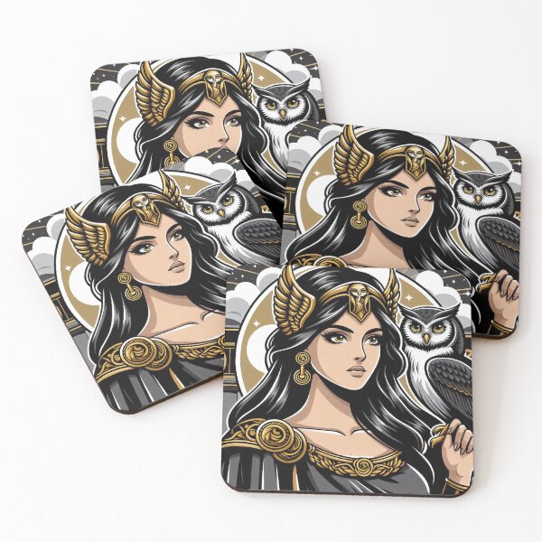 Item preview, Athena & the Owl – Urban Cartoon Mythology designed and sold by Roberta Calabrese.