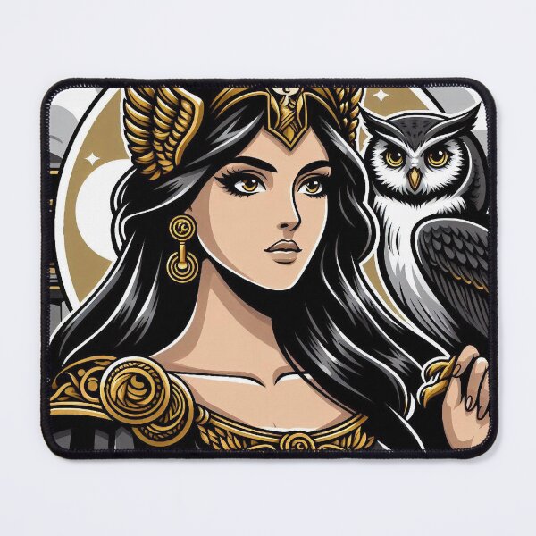 Item preview, Athena & the Owl – Urban Cartoon Mythology designed and sold by Roberta Calabrese.
