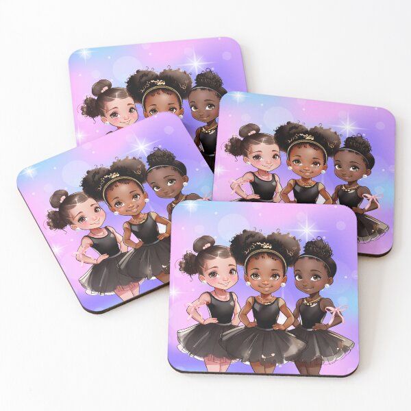Item preview, Graceful Black Girl Ballerinas in Elegant Poses - Inspiring Dance Art designed and sold by WHDProduction45.