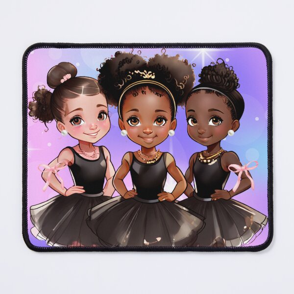 Item preview, Graceful Black Girl Ballerinas in Elegant Poses - Inspiring Dance Art designed and sold by WHDProduction45.