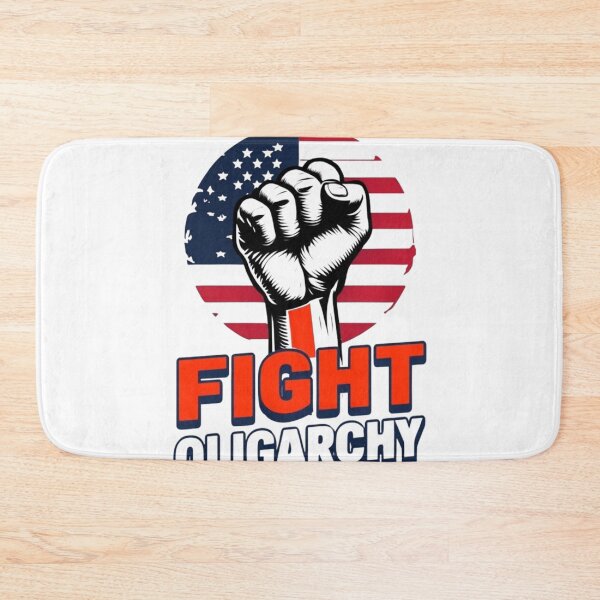 Item preview, Stylized Clenched Fist Against American Flag – Stand Against Oligarchy & Fight for Justice designed and sold by Colorful-Garden.