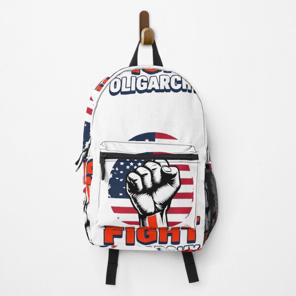 Item preview, Stylized Clenched Fist Against American Flag – Stand Against Oligarchy & Fight for Justice designed and sold by Colorful-Garden.