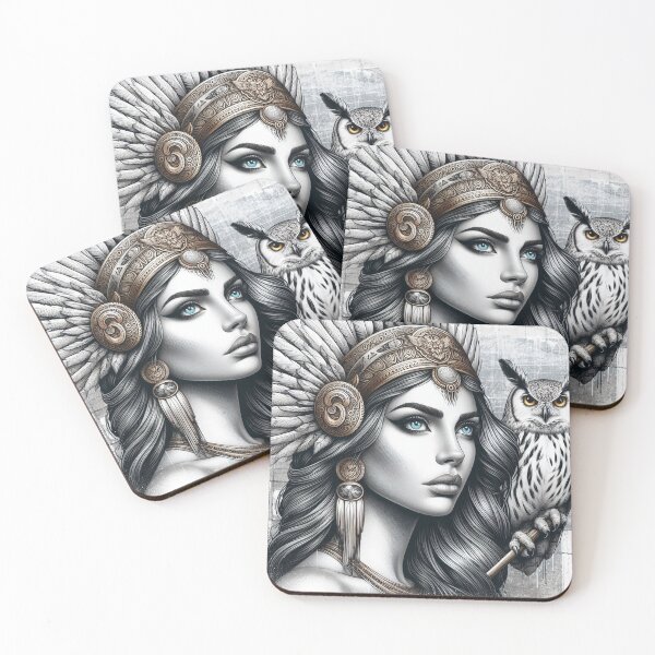 Item preview, Athena & the Owl – Urban Cartoon Mythology designed and sold by Roberta Calabrese.