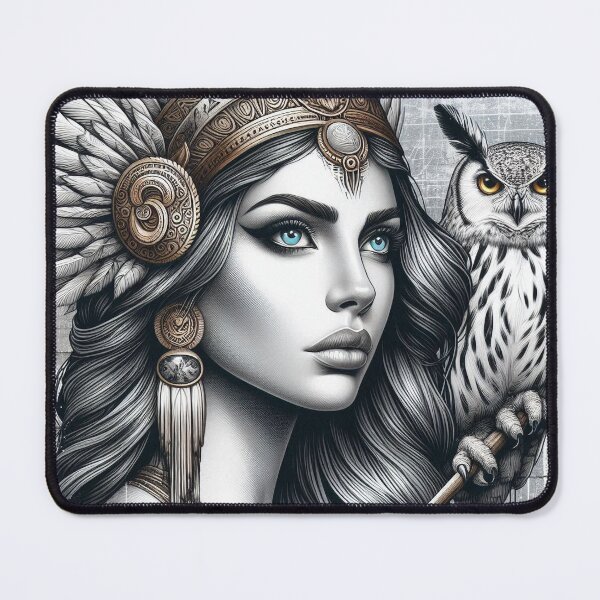 Item preview, Athena & the Owl – Urban Cartoon Mythology designed and sold by Roberta Calabrese.