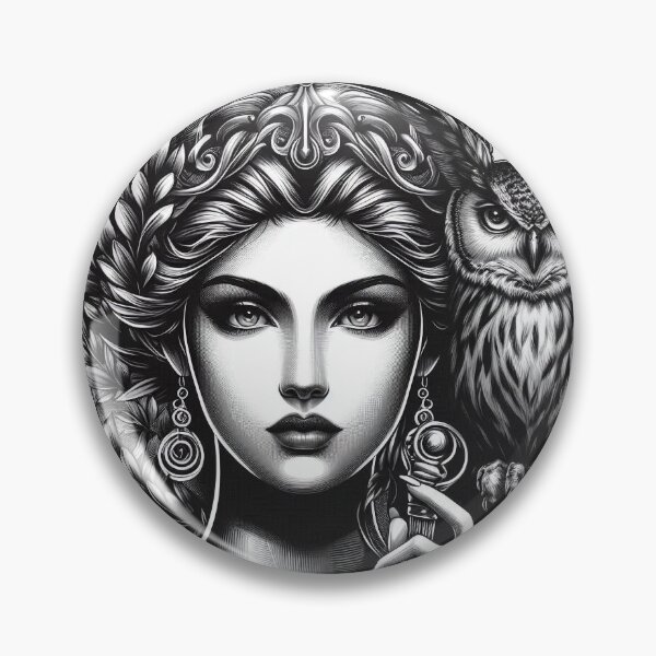 Item preview, Athena & the Owl – Urban Cartoon Mythology designed and sold by Roberta Calabrese.