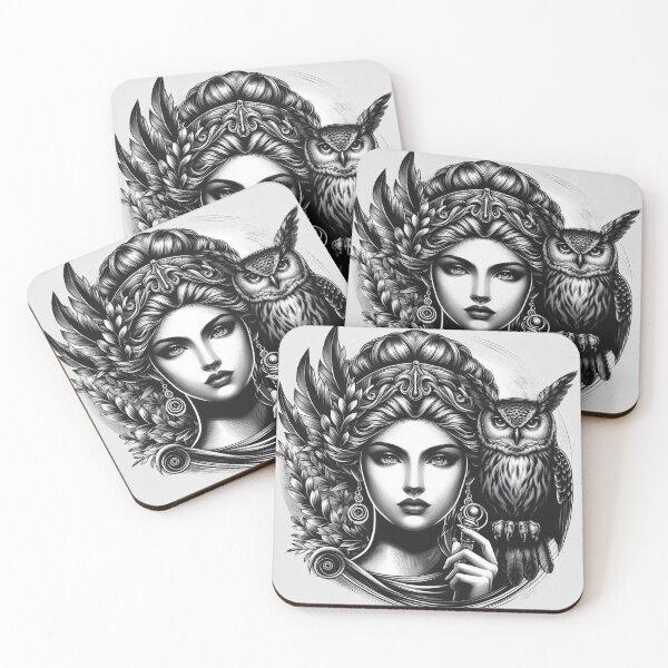 Item preview, Athena & the Owl – Urban Cartoon Mythology designed and sold by Roberta Calabrese.