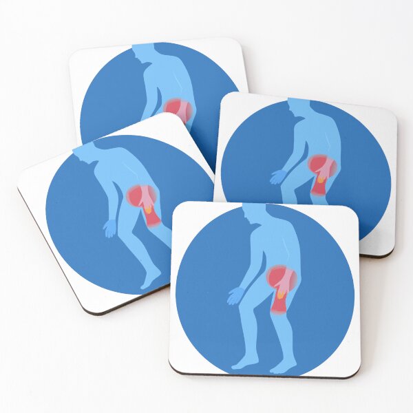 Item preview, Illustration of Human Figure Highlighting Hip Joint Pain designed and sold by Creative88Art.