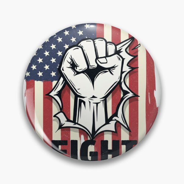 Item preview, Stylized Clenched Fist Against American Flag – Stand Against Oligarchy & Fight for Justice designed and sold by Colorful-Garden.