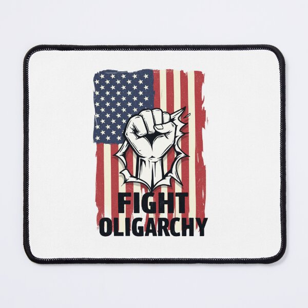 Item preview, Stylized Clenched Fist Against American Flag – Stand Against Oligarchy & Fight for Justice designed and sold by Colorful-Garden.