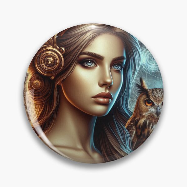 Item preview, Athena & the Owl – Urban Cartoon Mythology designed and sold by Roberta Calabrese.