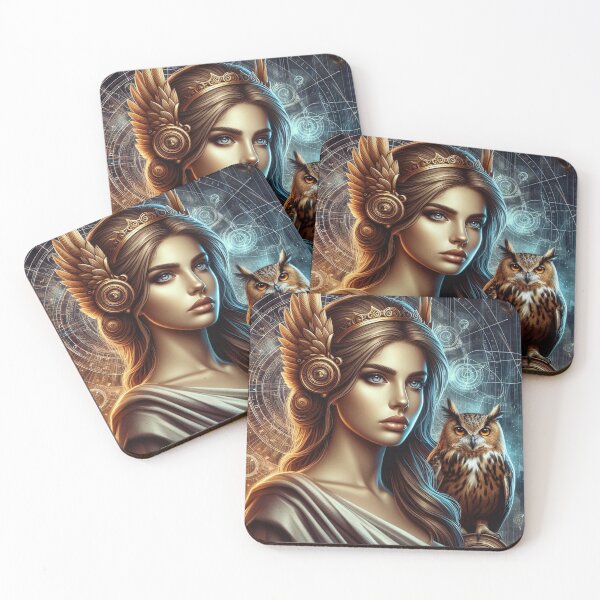 Item preview, Athena & the Owl – Urban Cartoon Mythology designed and sold by Roberta Calabrese.