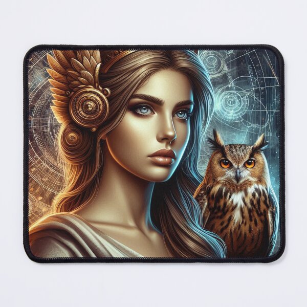 Item preview, Athena & the Owl – Urban Cartoon Mythology designed and sold by Roberta Calabrese.