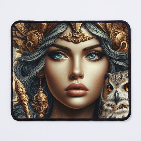Item preview, Athena & the Owl – Urban Cartoon Mythology designed and sold by Roberta Calabrese.