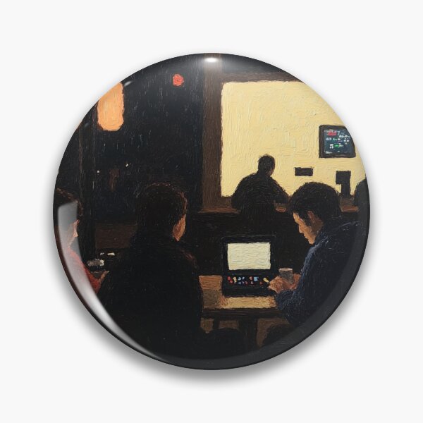 Item preview, Gaming cafe | Post-impressionist painting style designed and sold by ComicsFactory.