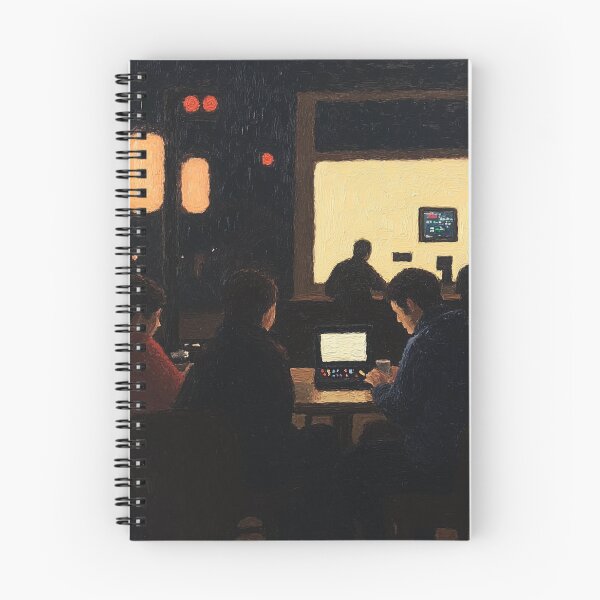 Item preview, Gaming cafe | Post-impressionist painting style designed and sold by ComicsFactory.