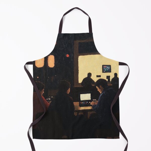 Item preview, Gaming cafe | Post-impressionist painting style designed and sold by ComicsFactory.