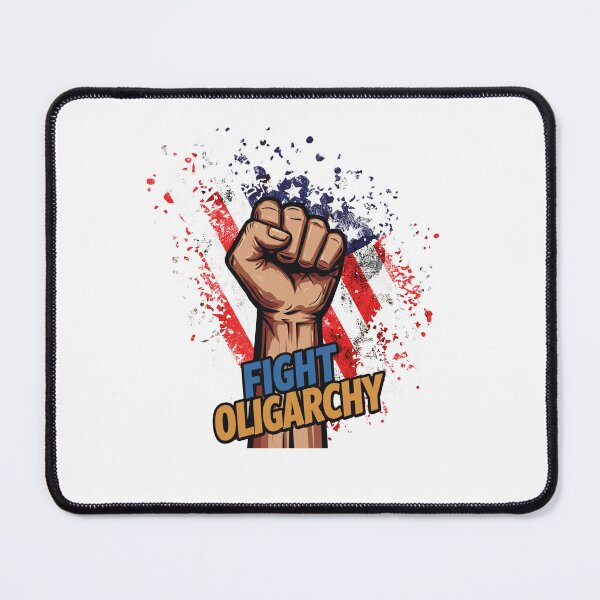 Item preview, Stylized Clenched Fist Against American Flag – Stand Against Oligarchy & Fight for Justice designed and sold by Colorful-Garden.