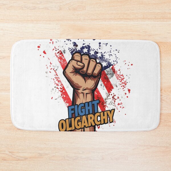Item preview, Stylized Clenched Fist Against American Flag – Stand Against Oligarchy & Fight for Justice designed and sold by Colorful-Garden.