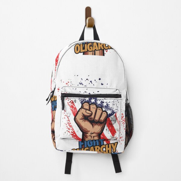 Item preview, Stylized Clenched Fist Against American Flag – Stand Against Oligarchy & Fight for Justice designed and sold by Colorful-Garden.