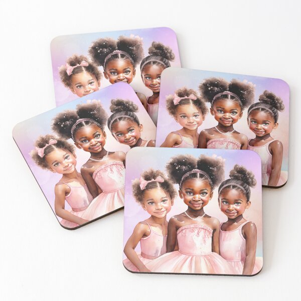Item preview, Graceful Black Girl Ballerinas in Elegant Poses - Inspiring Dance Art designed and sold by WHDProduction45.