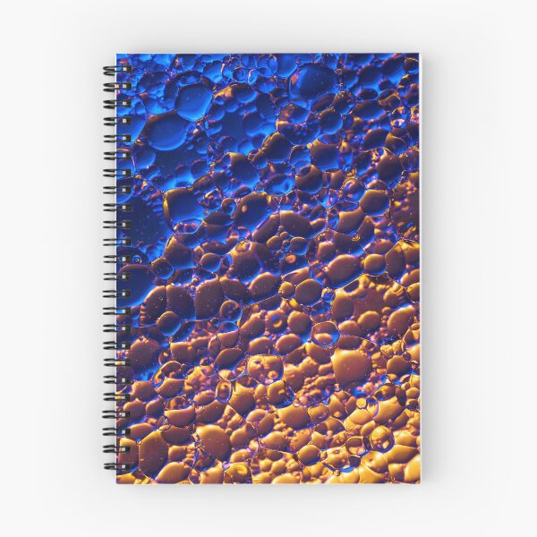 Item preview, Macro Photography of Oil Bubbles in Blue and Orange – Abstract Art designed and sold by MacroElegance.