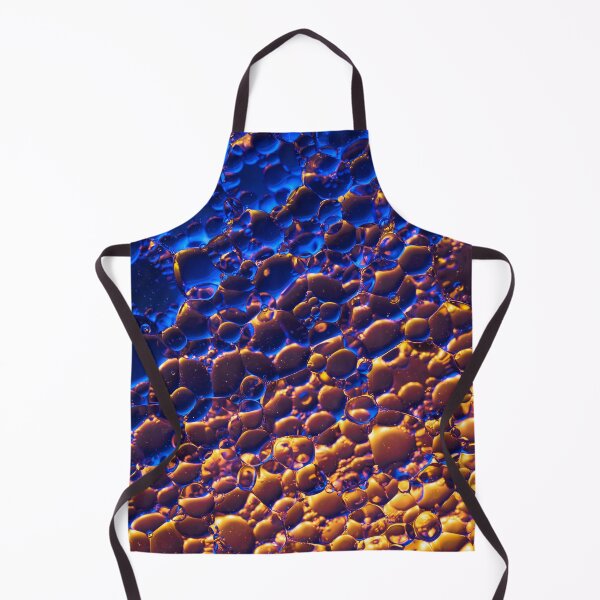 Item preview, Macro Photography of Oil Bubbles in Blue and Orange – Abstract Art designed and sold by MacroElegance.