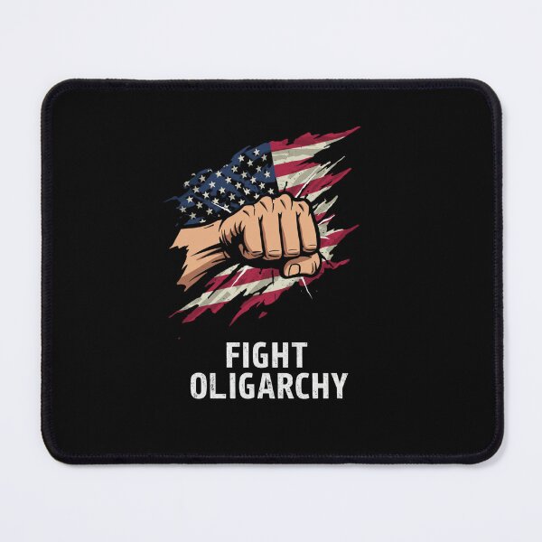 Item preview, Stylized Clenched Fist Against American Flag – Stand Against Oligarchy & Fight for Justice designed and sold by Colorful-Garden.