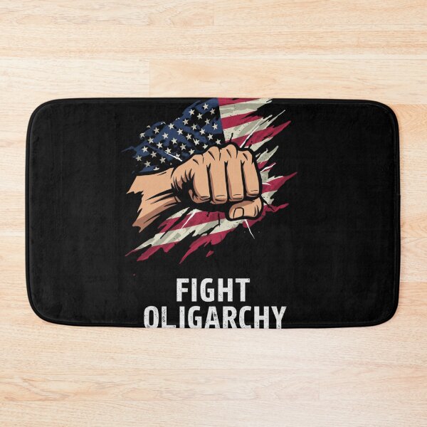 Item preview, Stylized Clenched Fist Against American Flag – Stand Against Oligarchy & Fight for Justice designed and sold by Colorful-Garden.