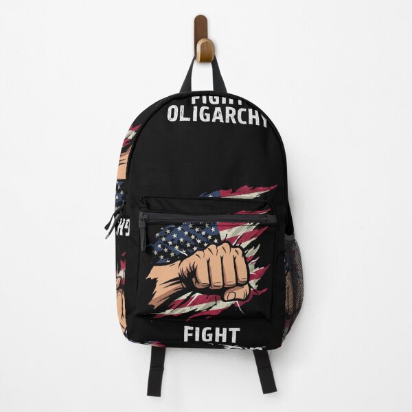 Item preview, Stylized Clenched Fist Against American Flag – Stand Against Oligarchy & Fight for Justice designed and sold by Colorful-Garden.