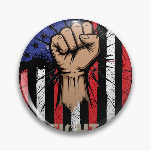 Item preview, Stylized Clenched Fist Against American Flag – Stand Against Oligarchy & Fight for Justice designed and sold by Colorful-Garden.