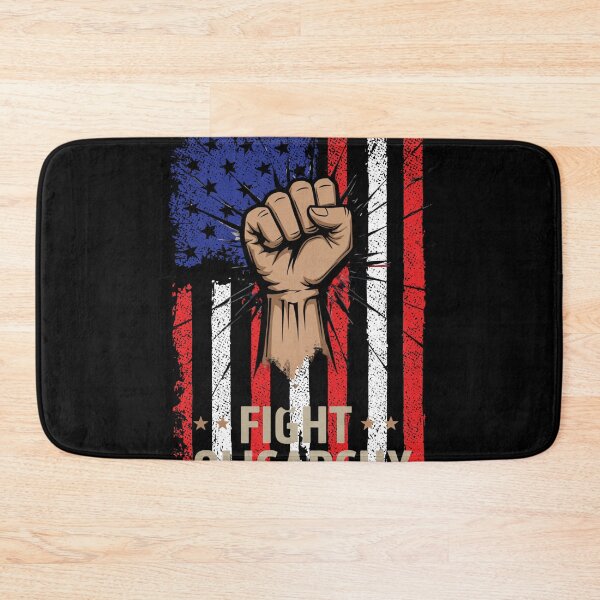 Item preview, Stylized Clenched Fist Against American Flag – Stand Against Oligarchy & Fight for Justice designed and sold by Colorful-Garden.