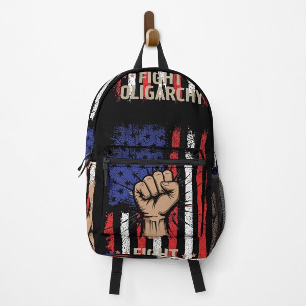 Item preview, Stylized Clenched Fist Against American Flag – Stand Against Oligarchy & Fight for Justice designed and sold by Colorful-Garden.