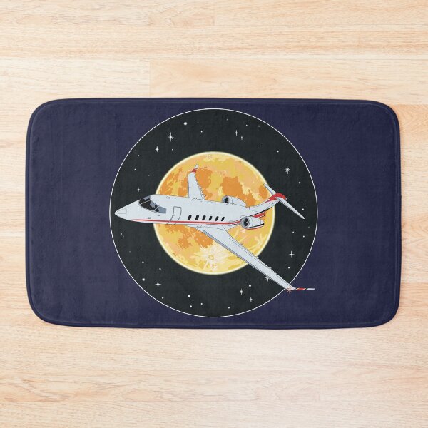 Item preview, Bombardier Challenger 350 Jet Night Flight Aviation Design   designed and sold by skye-studio.