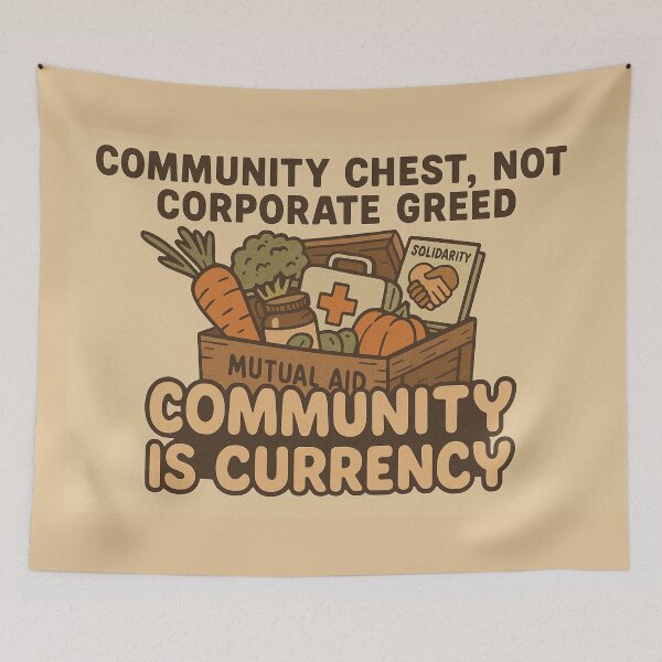 Item preview, Community Over Corporations designed and sold by Neon Afterthoughts.