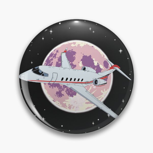 Item preview, Bombardier Challenger 350 Jet Night Flight Aviation Design   designed and sold by skye-studio.