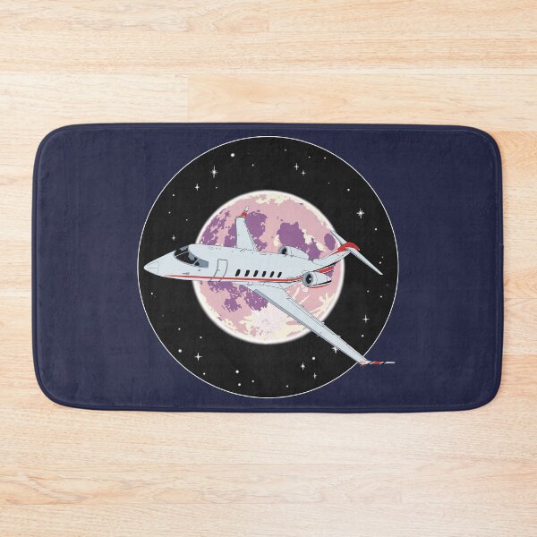 Item preview, Bombardier Challenger 350 Jet Night Flight Aviation Design   designed and sold by skye-studio.