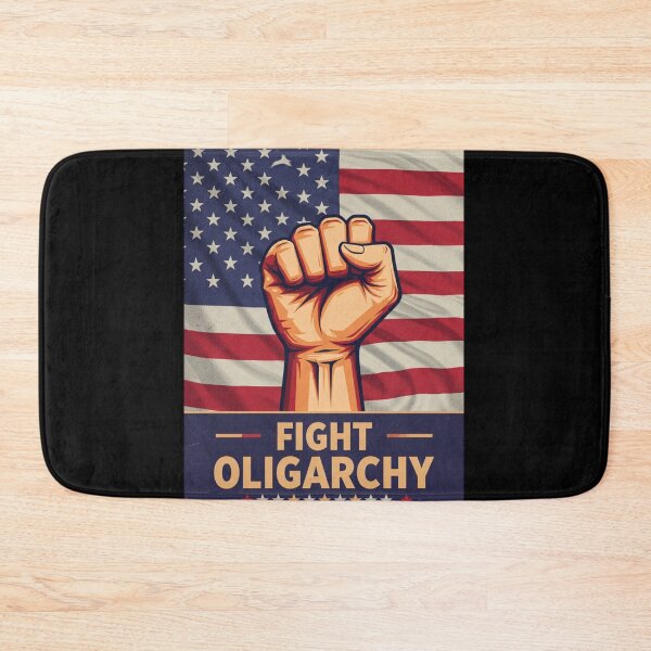Item preview, Stylized Clenched Fist Against American Flag – Stand Against Oligarchy & Fight for Justice designed and sold by Colorful-Garden.
