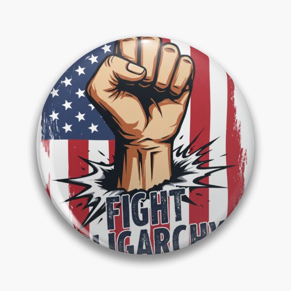 Item preview, Stylized Clenched Fist Against American Flag – Stand Against Oligarchy & Fight for Justice designed and sold by Colorful-Garden.