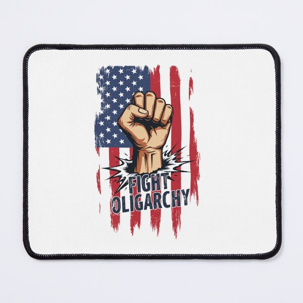 Item preview, Stylized Clenched Fist Against American Flag – Stand Against Oligarchy & Fight for Justice designed and sold by Colorful-Garden.