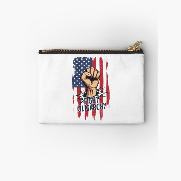 Item preview, Stylized Clenched Fist Against American Flag – Stand Against Oligarchy & Fight for Justice designed and sold by Colorful-Garden.